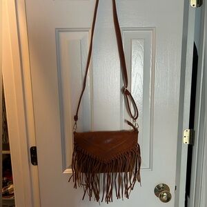Pink Lily Fringed Crossbody
